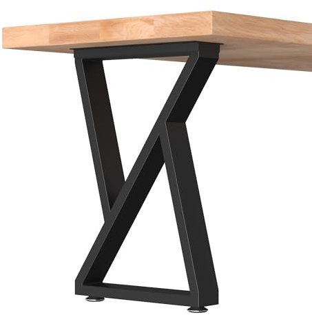 Anvuda 2 Stück 45X72CM Tischbeine Metall Möbelfüße für Sitzbank,Tischbeine Industrial Tischgestell Tischkufen Mit Vorgebohrten,Schreibtisch, Couchtisch,Outdoor für DIY Sitzbank(Schwarz