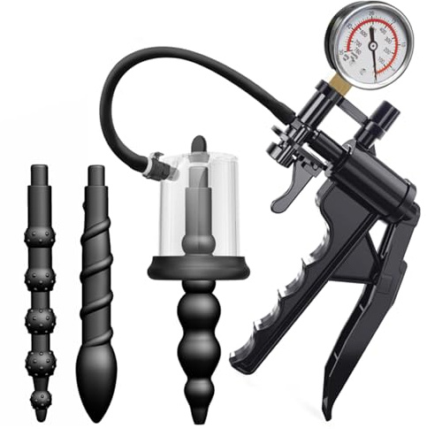 Analplug Dehner mit Vacuum Pump, Analdehner Anal Vagina Stimulator Butt Plug Expander, Analpumpe Prostata Massaager Analspielzeuge, Anal Dilator Masturbator Sexspielzeug für Frauen and Männer (Groß)