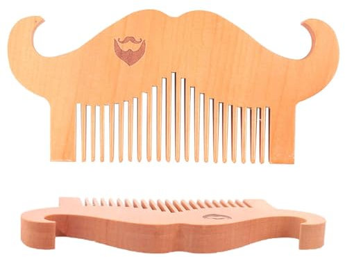 Gihioue Herren Holzbartkamm, Bartpflege Kamm,Bequemer Touch Bart Com Com - Männliche Haarstyling Pinsel Gesichtshaarreinigungsmittel für Papa