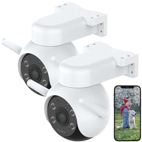 7links IP Kamera Outdoor: 2er-Set WLAN-Pan-Tilt-Outdoorkamera mit 4K-Auflösung, Farb-Nachtsicht (Überwachung Kamera außen, Überwachung WLAN außen)