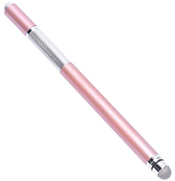 Yardenfun Double Stylus Pen for Touch Screens Metal Capacitive Stylus Disc Tip 2-in-1 Active Touchscreen Pen for Tablets and Smartphones Rose Gold