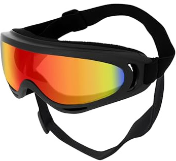 Galatée Hundebrille, Hundesonnenbrille Mit Verstellbarem Riemen, UV-Schutz, Winddichte Welpen-Sonnenbrille, Geeignet Für Den Augenschutz Von Hunden(Rote Linse)