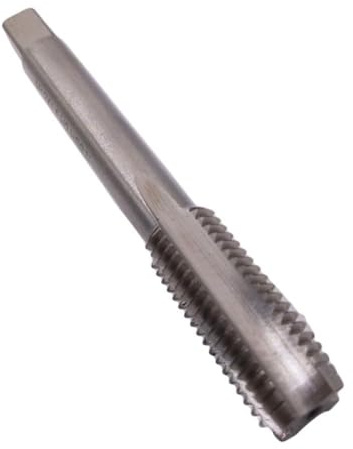 JoyousMall Taraud fileté à gauche pour m12 x 1,5, taraud métrique à gauche en acier rapide 12 mm, filetage inversé en acier rapide pour travail du métal, longueur 89 mm