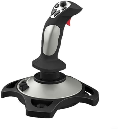 EffiFish Simulatore di volo Joystick per PC, controller di gioco ABS con manovre precise, 22,5 x 19 x 25 cm nero per gli appassionati