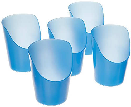 Patterson Medical - Vasos de plástico reutilizables, 59 ml, 5 unidades, color azul