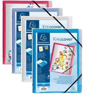 Exacompta 10 x Ordnungsmappe Kreacover A4 PP 8-teilig farbig Sortiert