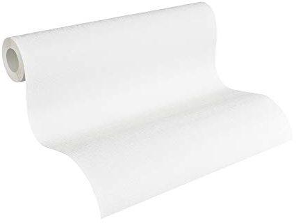 A.S. Création überstreichbare Vliestapete Meistervlies Tapete 10,05 m x 0,53 m weiß Made in Germany 251213 2512-13