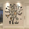 Lizp 3D Kristall Dreidimensional Fotorahmen Wandtattoo Acryl Kätzchen Bilderrahmen Wand Speicherbaum Schwarz Fotorahmen Collage Für Schlafzimmer Wohnzimmer Kinderzimmer Etc
