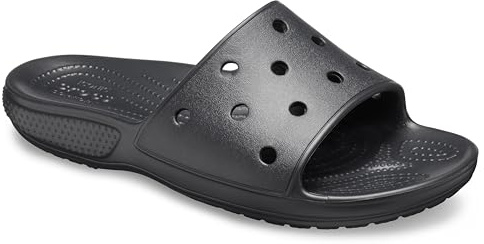 Crocs Classic Slide, Unisex-Adults Sandal Sliders, Comfortable on Beach, in Black, Size M5W6 UK