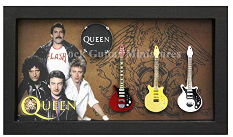 RGM9037 Queen Miniature Guitar Collection in Shadowbox Frame
