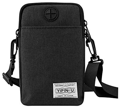 Reisepass Tasche Reisepasshülle Wasserdicht Familien Reise Brieftasche Leicht Pass Hülle Passport Etui Ausweistasche Dokumente Organizer Kleine Umhängetasche für Damen/Herren (SCHWARZ)