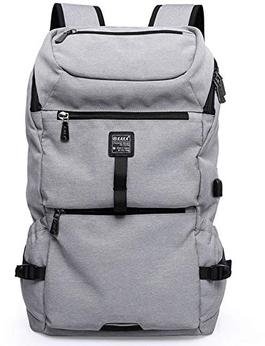 Laptop-Rucksack, Komfortabel Und Vielseitig, Dicke Und Atmungsaktive Große Kapazität, Wandern Camping Rucksack, 47 * 29 * 19 cm (Grey,18 in)