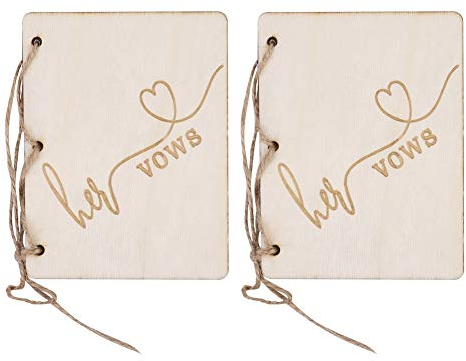 Fdit 2pcs Eheversprechen Buch Holz Hanf Seil Gästebücher Andenken Brautdusche Geschenke Hochzeitsdekoration MEHRWEG VERPAKUNG(#2)