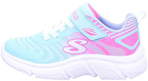 Skechers Mädchen Go Run 650 Fierce Flash Sneaker, Aqua Mesh Pink Trim, 27.5 EU