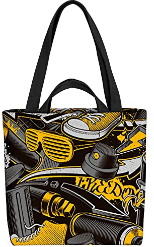 VOID Graffiti Street Art Wand Tasche 33x33x14cm,15l Einkaufs-Beutel Shopper Einkaufs-Tasche Bag