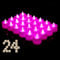 UHAT Pack of 24 Flameless Battery Tea Lights Candle Assorted Color, Dia 1.5 Fake Candle for Celebration, Party (Pink)