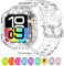 XYF Compatible for Crystal Clear Apple Watch Bands, 45mm 44mm 42mm Bumper Case for Men Women Jelly Sport Cover Strap for iWatch Ultra 2/1 Series 10 9 8 7 SE 6 5 4 3 2 1 (GlitterClear, 42/44/45)