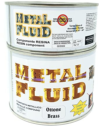Prochima, Metalfluid Ottone, Agglomerato di Graniglie Metalliche in Legante Resinoso, Prodotto di Norma Utilizzato per Colata in Stampi di Gomma Siliconica, Confezione da 1 kg