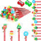 Nezyo 24 Stück Weihnachten Bleistifte mit Radiergummi und 2 Bleistiftspitzer Weihnachten Holzstifte mit Radiergummis Schule Schreibwaren Set für Weihnachten Strumpf Füller Kinder Party Mitgebsel