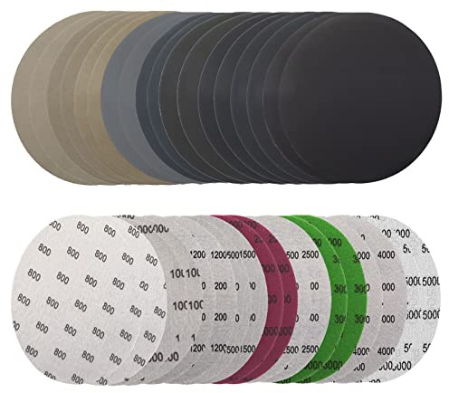 36 Stück Schleifpapier 125mm Klett Nasse Trockene Exzenterschleifer Schleifpapier 800/1000/1200/1500/2000/2500/3000/4000/5000 Schleifpapier Exzenterschleifer Für Runde Schleifscheiben 125mm Metall