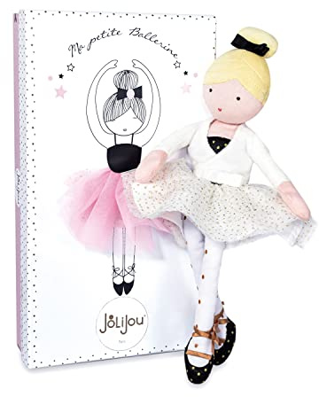 Jolijou - My Little Ballerina – Puppen aus Tuch – Anaïs – Herz weiß – JJ6035