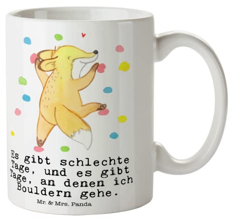 Mr. & Mrs. Panda Tasse Bouldern - Geschenk, Porzellantasse, Schenken, Kletterhalle, Boulderhalle, Designer Tasse, Danke, Kaffeetasse,