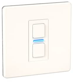 Lightwave LP21WHMK2 Smart Dimmer with Energy Monitoring, 1 Gang, White Metal - Works with Alexa, Google Assistant, HomeKit. iOS & Android Compatible