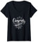 Damen Camping Crew Camping Queen T-Shirt mit V-Ausschnitt