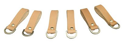 Lanyard Loops for Tan Leather Belts - 6 Pack - Tool Tethers