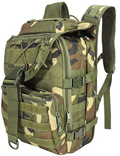 Mingfuxin 40L Militär Taktischer Rucksack, Wasserdichter Armee-Rucksack Taktisch Angriff Rucksäcke Molle-Umhängetasche für Outdoor-Wandern, Trekking, Camping, Reisen, Jagd