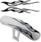 Adesivo per parafango moto motocicletta scooter TRIBALE custom racing edition universale decal scegli colore cod.1863 (070 Nero)