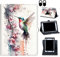 Universal Case for 8-9 Inch Tablet eReader,360 Degree Rotating Case Protective Cover with Kickstand and with Magnetic Closure,for 7.9,8.0, 8.4/Galaxy Tab 8.0 /Fire HD 8...,Cute Hummingbird Flower
