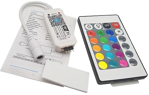 RGB LED Streifen Wifi Kontroller mit Alexa, Wifi/App Gesteuert, 5V-28V Led Lights Controller mit Android und IOS System Für Alle 3528 5050 2835 Led Strip