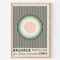 Bauhaus Mid Century Moderne Wandkunst, grünes geometrisches Gemälde, abstrakte Boho-Kunstdrucke, Bauhaus, abstrakte geometrische Wandkunst, minimalistische geometrische Kunst, grünes
