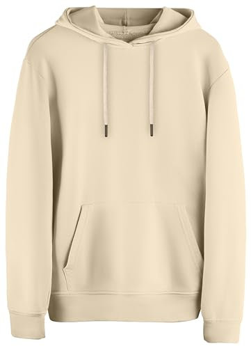 Cotton Prime Bequemer und Stilvoller Unisex Kaputzenpullover Hoody Sweatshirt für Damen und Herren, Beige, Gr. XXL