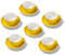 Terra Home 6er Cappuccino-Tassen Set - Gelb, 200 ml, Glossy, Porzellan, Dickwandig, Spülmaschinenfest, italienisches Design - Kaffee-Tassen Set mit Untertassen