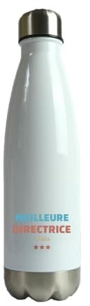 CADEAUX.COM - Gourde Personnalisable - Meilleure Directrice - Gourde Isotherme Personnalisée - 500ml - Bouteille Thermos avec Message - Idée Cadeau Original- Cadeau Homme - Cadeau Femme