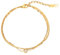 Kryzalite Gold Armbänder für Frauen, 18K Gold Überzogenes Geschichtetes Diamant Armband, Einfache Sparkle Twisted Chain, Einstellbar
