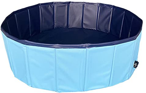 JINGAN Piscine dure pour chiens, piscine pour animaux de compagnie, piscine portable pour baignade pour chiens et animaux de compagnie avec trou de drainage latéral pour baignade