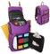 ENHANCE Designer Edition Trading Card Backpack - MTG Deck Bag Card Binder Space, TCG Deck Box Storage, Playmat Holder - Compatible with Magic the Gathering, Pokemon, Lorcana (Canvas Look - Purple)