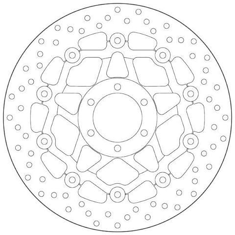 BREMBO Bremsscheibe Ø298mm Dicke: 5mm gelocht zweiteilige Bremsscheibe schwimmende 78B408A2