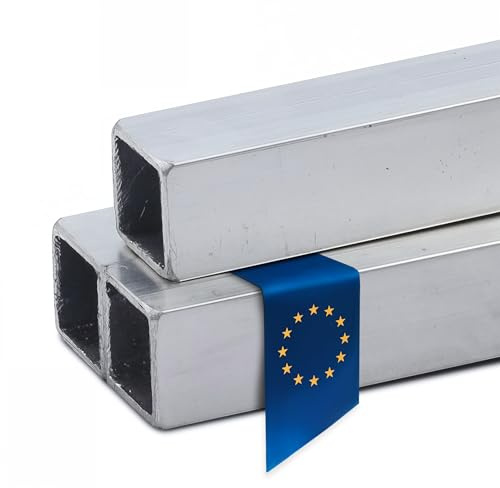 Stahl-Shop24 Aluminium-Quadratrohr 40×40×2 mm, 1500 mm – AlMgSi0,5 | Vierkantrohr-Hohlprofil stabil – für Rahmen, Gestelle & Konstruktion, maßhaltig, gut zu sägen & schweißen