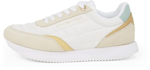 Tommy Hilfiger Runner Sneaker Mujer Essential Calzado Deportivo, Multicolor (Ancient White/Muslin), 38