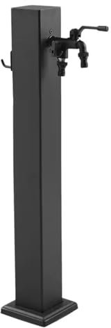 Schwarz Wassersäule Garten Wasserzapfsäule Edelstahl Frostsicherer Außenwasserhahn Wasserzapfstelle Auslaufhahn Wasserentnahmestelle