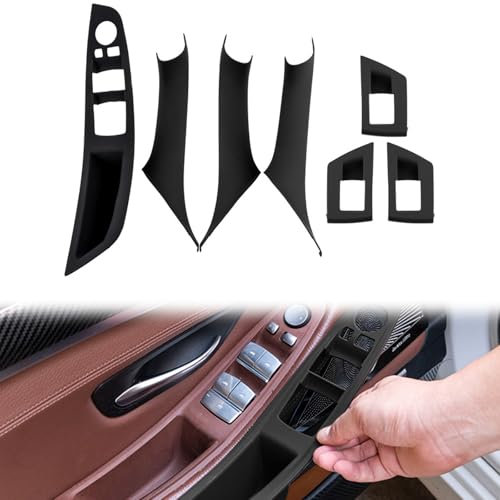 JinsenTGG Türgriff Inner Kompatibel mit BMW 5er F10 F11 2010-2016 Zerlegungsfrei Autotürgriff für 520 523 525 528 530 535 (Gilt nur für Linkslenkerfahrzeuge) - Schwarz