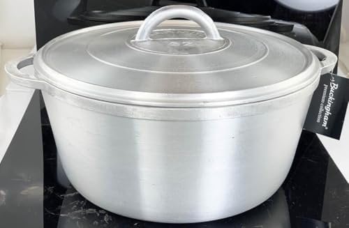 Buckingham Dutch Oven Pot Casserole with Lid Cast Aluminium Oven Safe up to 500° F – Sturdy Ovenproof Stockpot Cookware (36cm)