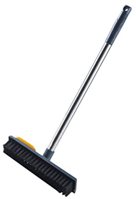 Ipetboom Floor Scrub Brush Long Handle Telescopic Grout Brush for Bathroom Pet Hair Broom for Hardwood Tiles