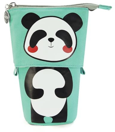 Teleskopisch Mäppchen, 2-in-1 Schlampermäppchen und Stifteköcher, Pop-Up Bleistifthalter, Schulmäppchen, Federmäppchen Reißverschluss, Blau