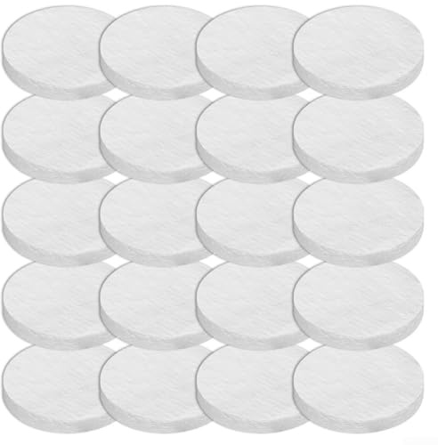 Entgoinggo 20 Stück runde Wollkerne, 6,1 x 1,1 cm Kamin-Schwamm, Tisch-Feuerstelle, Schwamm-Baumwollkern für Tischfeuer, um die Brenndauer zu verlängern