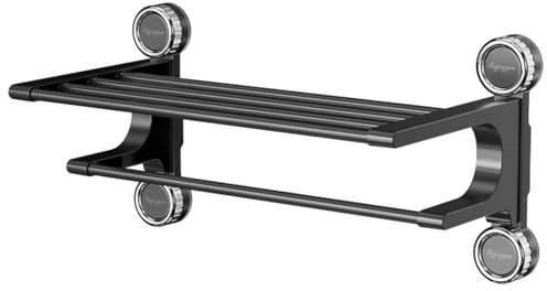 Genérico Toallero con Ventosa, toallero, Toallero sin taladrar Organizador de Toallas montado en la Pared para baño, Estante de Ducha para Estante de baño Cocina Gris Pistola